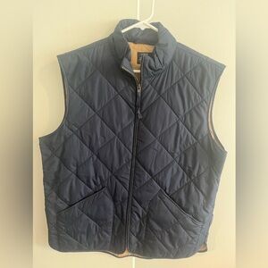 J Crew Large Men's Navy Quilted Vest